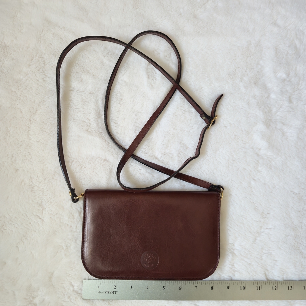 Handmade Italian leather small crossbody bag